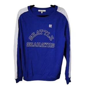 Junk Food NFL Seattle Seahawks Blue Lightweight Sweatshirt Adult Size XL NEW
